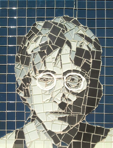 Skulptur mit dem Titel "John Lennon" von Abdel Arthur Aouatah, Original-Kunstwerk, Mosaik