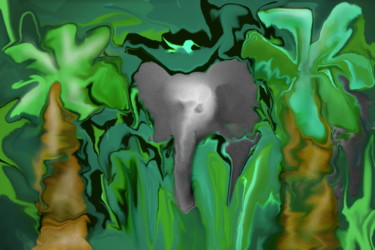 Digital Arts titled "asian elephant" by Abdel Engleze, Original Artwork
