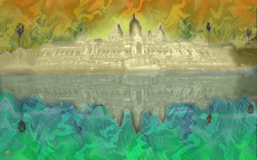 Digital Arts titled "Angkor Wat" by Abdel Engleze, Original Artwork