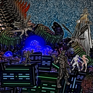 Digital Arts titled "Night out in Hell" by Abdel Engleze, Original Artwork