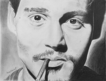 图画 标题为“Johnny Depp” 由Abdel Maha, 原创艺术品, 铅笔