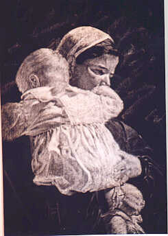 Malerei mit dem Titel "Motherhood" von Abdel Raouf Abdel Khalek, Original-Kunstwerk