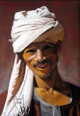 Painting titled "A farmer" by Abdel Raouf Abdel Khalek, Original Artwork, Oil