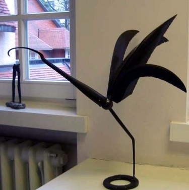 Sculpture intitulée "ibis" par Pi Casso, Œuvre d'art originale, Métaux