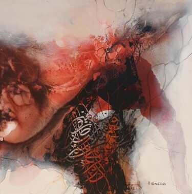Malerei mit dem Titel "Passion 1" von Abdelkader Kamal, Original-Kunstwerk, Acryl Auf Keilrahmen aus Holz montiert