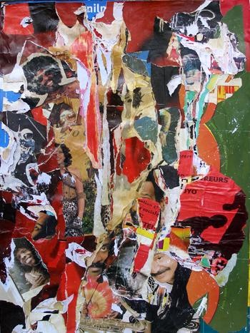 Collages intitulée "Déchirures" par Abdelkader Djalti, Œuvre d'art originale