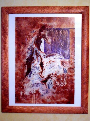 Peinture intitulée "Le cygne seul" par Abdelkalek Ghamraoui, Œuvre d'art originale, Huile