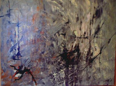 Peinture intitulée "Les tourments" par Abdelkalek Ghamraoui, Œuvre d'art originale