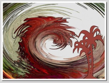 Digitale Kunst mit dem Titel "Desert storm" von Karim Bouchnak, Original-Kunstwerk, Digitale Malerei