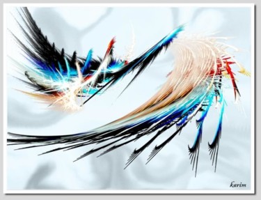 Digitale Kunst mit dem Titel "Wings of Freedom" von Karim Bouchnak, Original-Kunstwerk