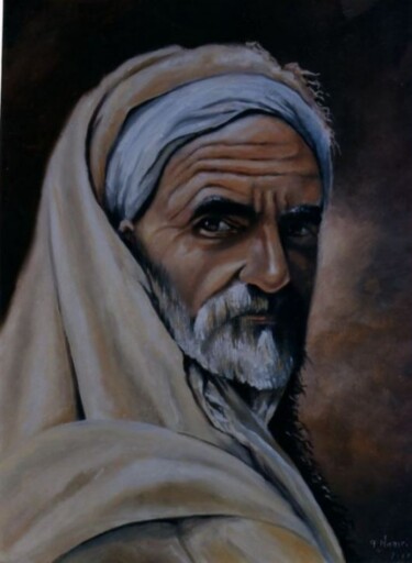 Peinture intitulée "Le Berbere" par Abdelkrim Hamri, Œuvre d'art originale