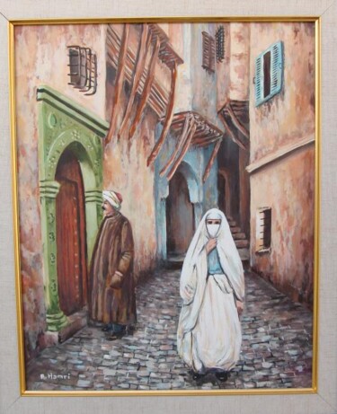 Peinture intitulée "La Casbah d'Alger 2" par Abdelkrim Hamri, Œuvre d'art originale