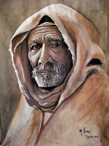 Peinture intitulée "Sagesse" par Abdelkrim Hamri, Œuvre d'art originale