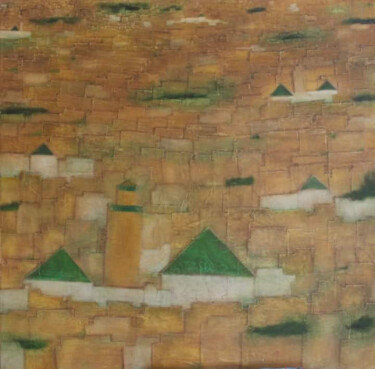 Collages intitulée "moroccan city" par Abdellah Bougma, Œuvre d'art originale, Collages