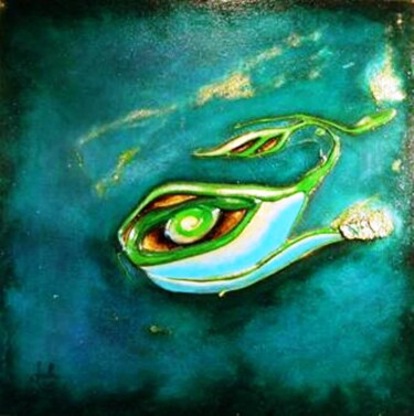 Peinture intitulée "Symphgonie aquatique" par Abdellouahab Selka, Œuvre d'art originale, Huile
