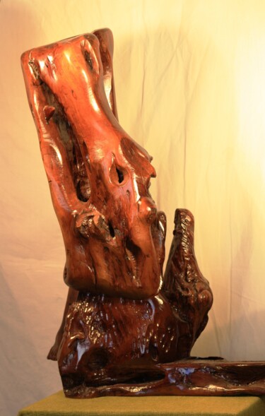 Скульптура под названием "Crocodiles" - Abdellouahab Selka, Подлинное произведение искусства, Дерево