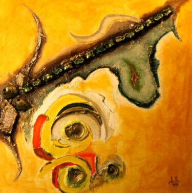 Pittura intitolato "Holocauste" da Abdellouahab Selka, Opera d'arte originale, Olio