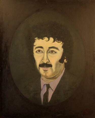 Peinture intitulée "Auto-portrait du pe…" par Abdellouahab Selka, Œuvre d'art originale, Huile
