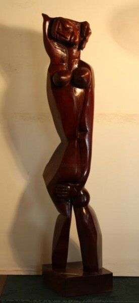 Sculpture intitulée "kHADIDJA" par Abdellouahab Selka, Œuvre d'art originale, Bois