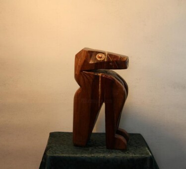 Sculpture titled "Androclès" by Abdellouahab Selka, Original Artwork, Wood