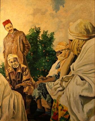 Peinture intitulée "Le président de dom…" par Abdellouahab Selka, Œuvre d'art originale, Huile
