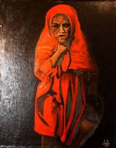 Peinture intitulée "L'Algérie en deuil(…" par Abdellouahab Selka, Œuvre d'art originale, Huile