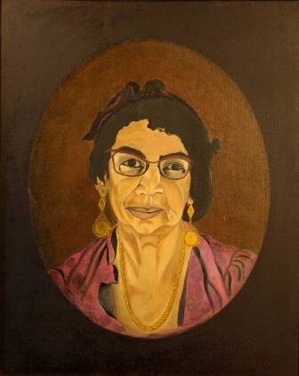 Peinture intitulée "Mère ZAZA" par Abdellouahab Selka, Œuvre d'art originale, Huile