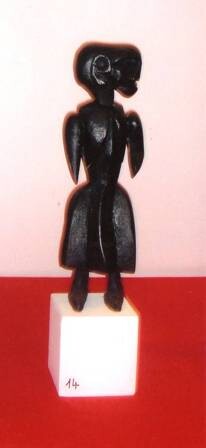 Sculpture intitulée "Le marsien" par Abdellouahab Selka, Œuvre d'art originale, Bois