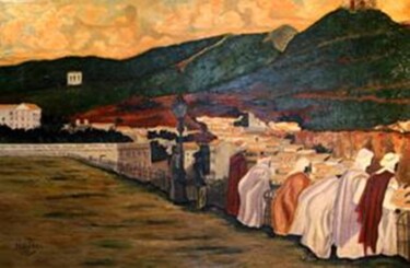 Painting titled "la-promenade-de-l-e…" by Abdellouahab Selka, Original Artwork, Oil