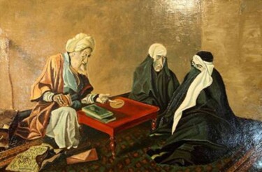 Peinture intitulée "le-taleb-1973.jpg" par Abdellouahab Selka, Œuvre d'art originale, Huile