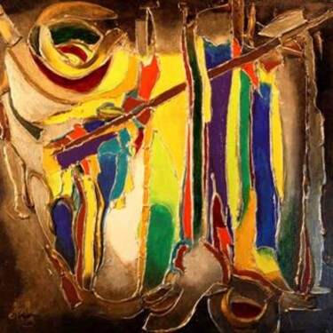Peinture intitulée "la-vallee-des-rois-…" par Abdellouahab Selka, Œuvre d'art originale, Huile