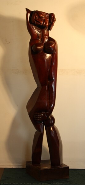 Escultura intitulada "khadidja.jpg2011" por Abdellouahab Selka, Obras de arte originais, Madeira
