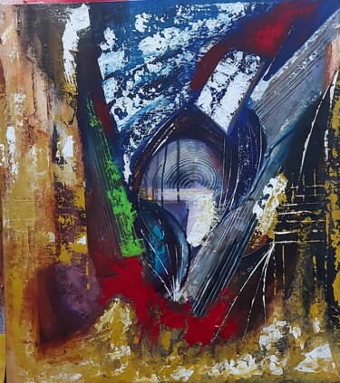 Malerei mit dem Titel "Abstraction5" von Abdelouahed Ghanemi, Original-Kunstwerk, Acryl