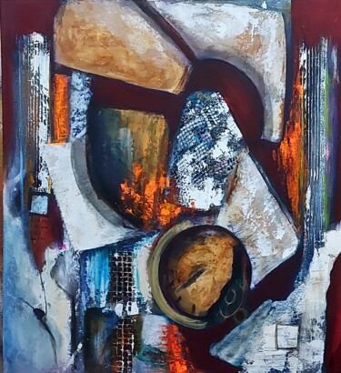Painting titled "abstraction3" by Abdelouahed Ghanemi, Original Artwork, Acrylic