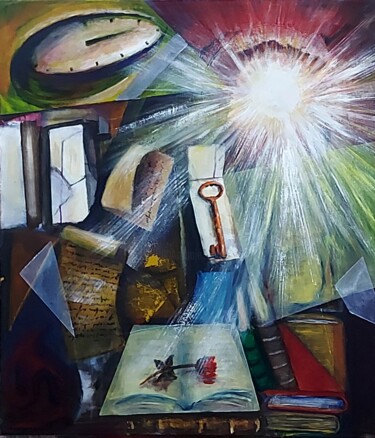 Ζωγραφική με τίτλο "Lumière" από Abdelouahed Ghanemi, Αυθεντικά έργα τέχνης, Ακρυλικό