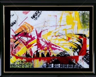 Painting titled "Escapade" by Abdelouahed Ziani, Original Artwork, Acrylic Mounted on Wood Stretcher frame