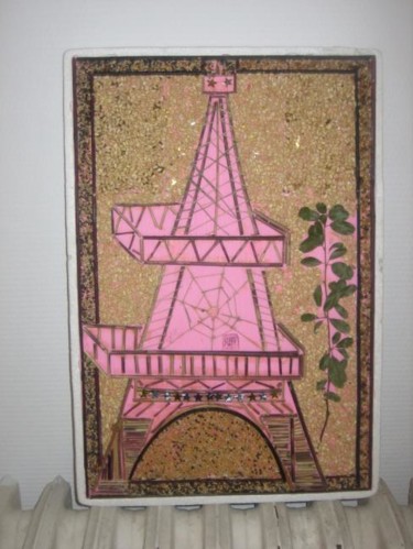 Peinture intitulée "la tour eiffel" par Papillon, Œuvre d'art originale