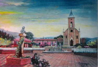 Painting titled "PARQUE PRINCIPAL DE…" by Abdenago, Original Artwork