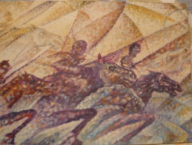 Painting titled "LOS LANCEROS DE RON…" by Abdenago, Original Artwork