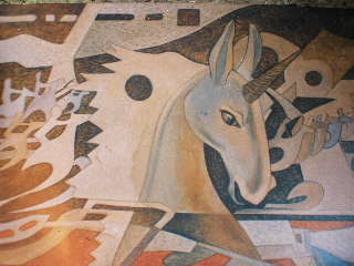 Painting titled "CABEZA DE UNICORNO" by Abdenago, Original Artwork