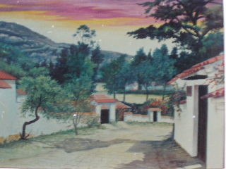 Painting titled "CALLE CAMPESTRE EN…" by Abdenago, Original Artwork