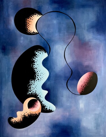 Peinture intitulée "espace" par Abderrahim Annag El Khair, Œuvre d'art originale, Acrylique