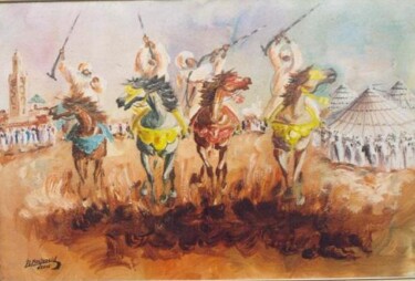 Pintura titulada "Fantasiat" por Abderrahim El Moujaouid, Obra de arte original, Acrílico Montado en Bastidor de camilla de…