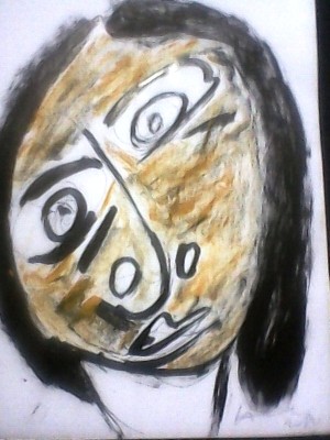 Peinture intitulée "femme triste" par Haimer, Œuvre d'art originale