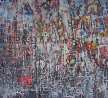 Painting titled "Holy city" by Abdoulie Conteh, Original Artwork, Acrylic