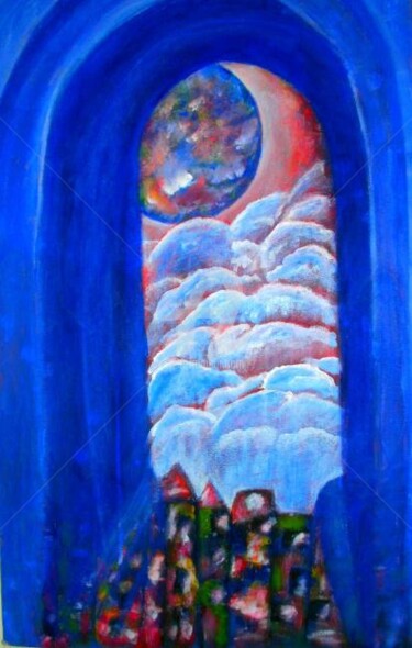 Peinture intitulée "La dernière porte" par Rachida Abdrebbi, Œuvre d'art originale