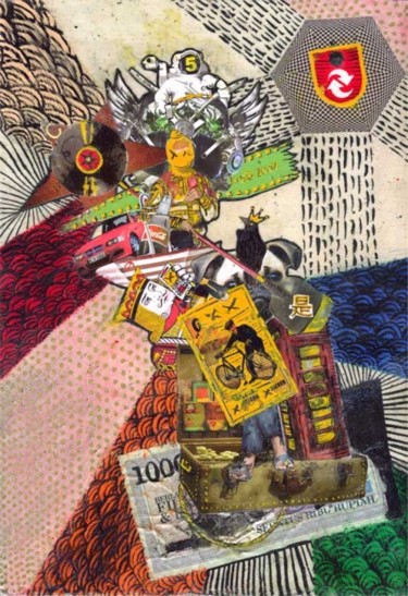 Collages titled "uang dasaran" by Abeikoen, Original Artwork