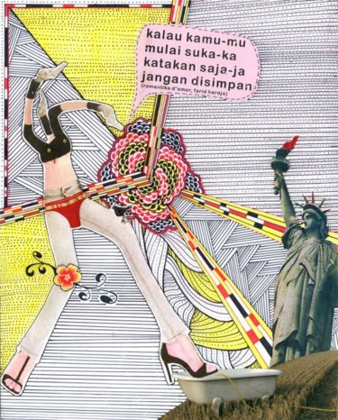 Collages titled "katakan saja" by Abeikoen, Original Artwork