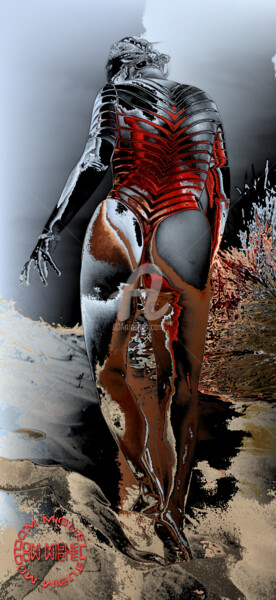 Arts numériques intitulée "La dune" par Abelard, Œuvre d'art originale, Peinture numérique