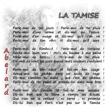 Arte digital titulada "LA TAMISE" por Abelard, Obra de arte original, Poema